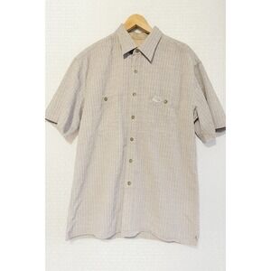 Mossy Oak Men's Large SS‎ Equinox Shirt Plaid Seersucker 100% Cotton Outdoor